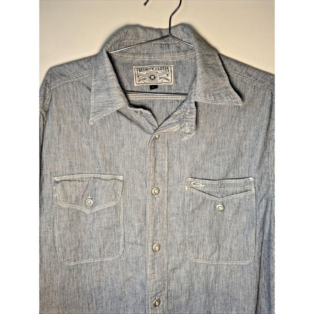 Freenote Cloth Lambert Hickory Stripe Long Sleeve Shirt | Men's Large - Picture 2 of 11